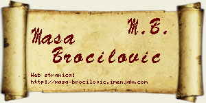 Maša Broćilović vizit kartica